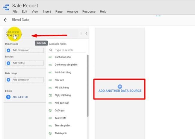 Hướng dẫn chi tiết cách Blend Data trong Google Data Studio
