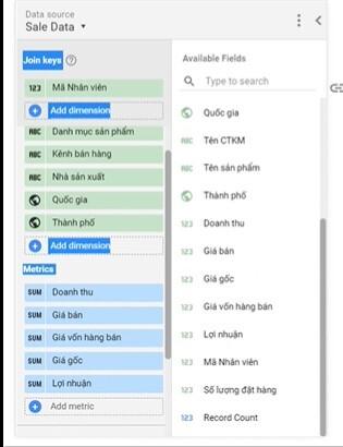 Hướng dẫn chi tiết cách Blend Data trong Google Data Studio
