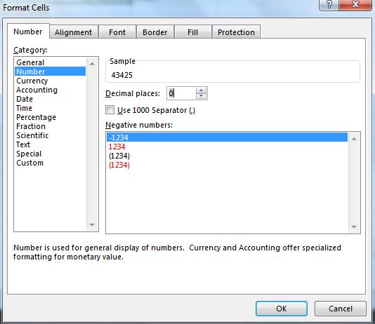 Cách chuyển ngày tháng năm sang dạng số bởi format cells