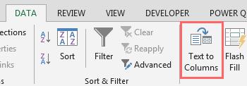 chọn Text to column