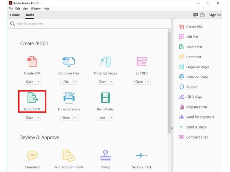 Sử dụng Acrobat Pro DC để chuyển định dạng file PDF