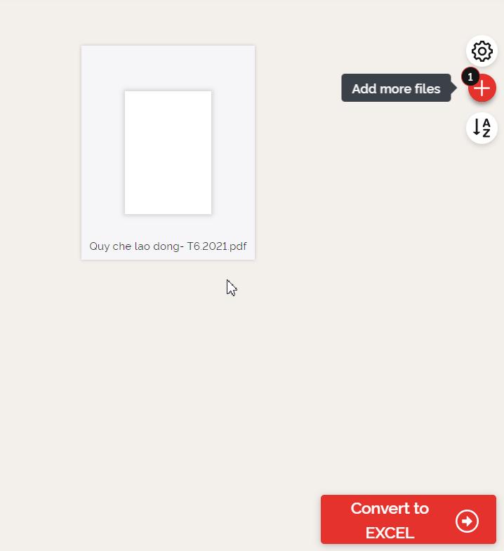 Tải tệp cần chuyển định dạng lên Ilovepdf