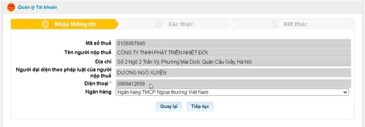 Hướng dẫn cách đăng ký tài khoản nộp thuế điện tử qua ngân hàng