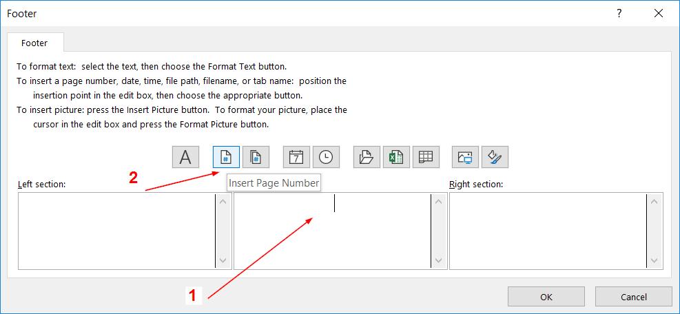 Cách đánh số trang trong Excel