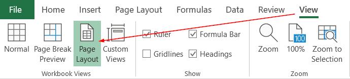 Cách đánh số trang trong Excel