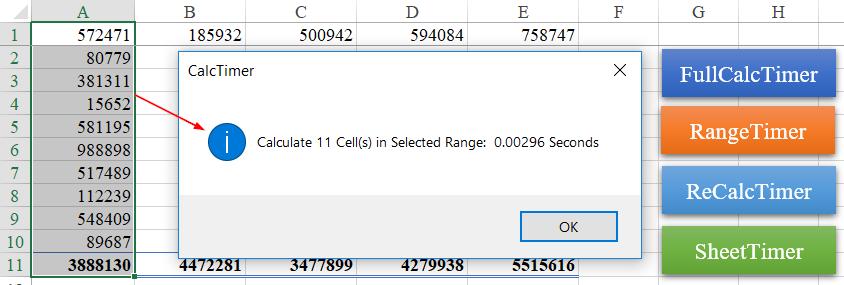 Hướng dẫn cách đo tốc độ tính toán của Excel bằng VBA