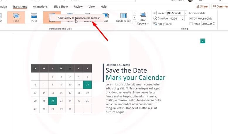 Các hiệu ứng Powerpoint Transition thường gặp và cách sử dụng