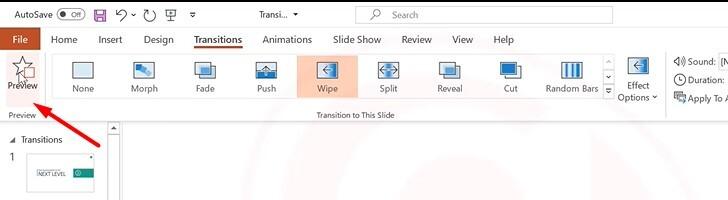Các hiệu ứng Powerpoint Transition thường gặp và cách sử dụng