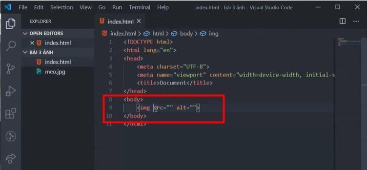 Hướng dẫn cách dùng thẻ IMG hiển thị hình ảnh trong HTML