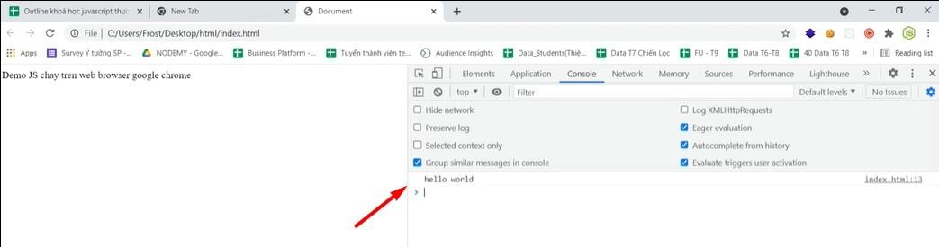 Hướng dẫn chi tiết cách khởi tạo chương trình đầu tiên với Javascript