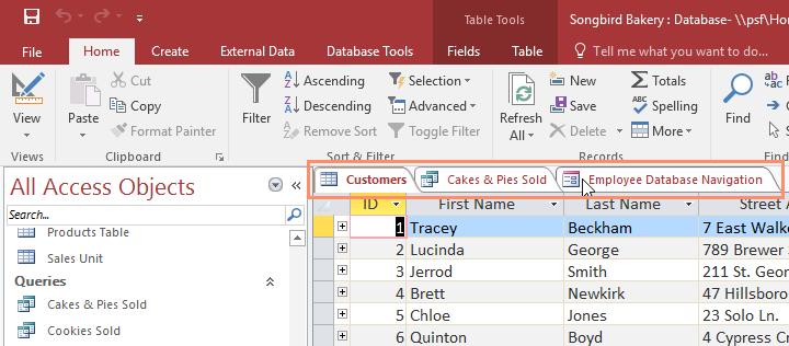 Cách quản lý dữ liệu Database và các đối tượng trong Access 2016