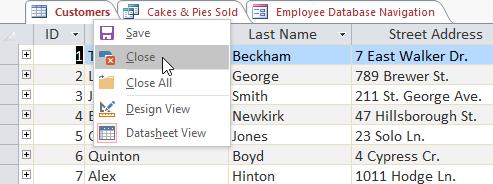 Cách quản lý dữ liệu Database và các đối tượng trong Access 2016