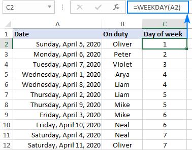 Cách sắp xếp thời gian trong Excel theo tuần