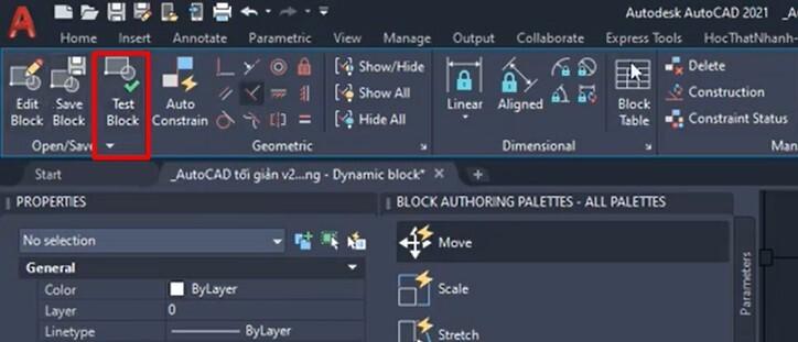 5 bước tạo Blocks động tùy chỉnh kích thước trong AutoCAD