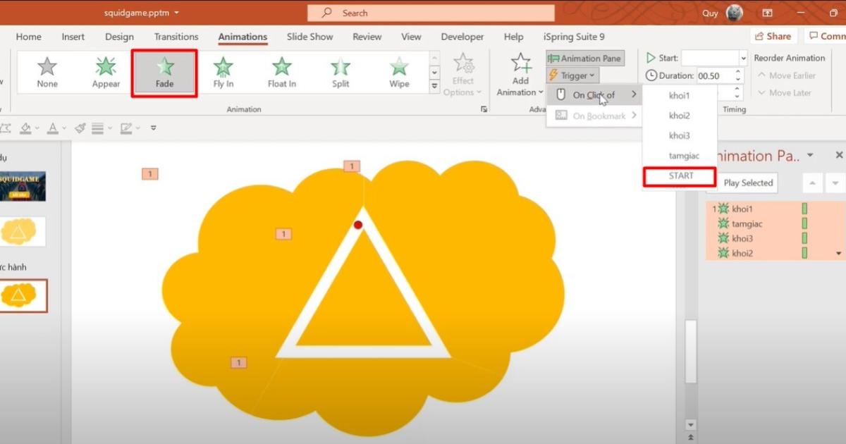 Hướng dẫn tạo trò chơi tách kẹo đường như Squidgame trong Powerpoint