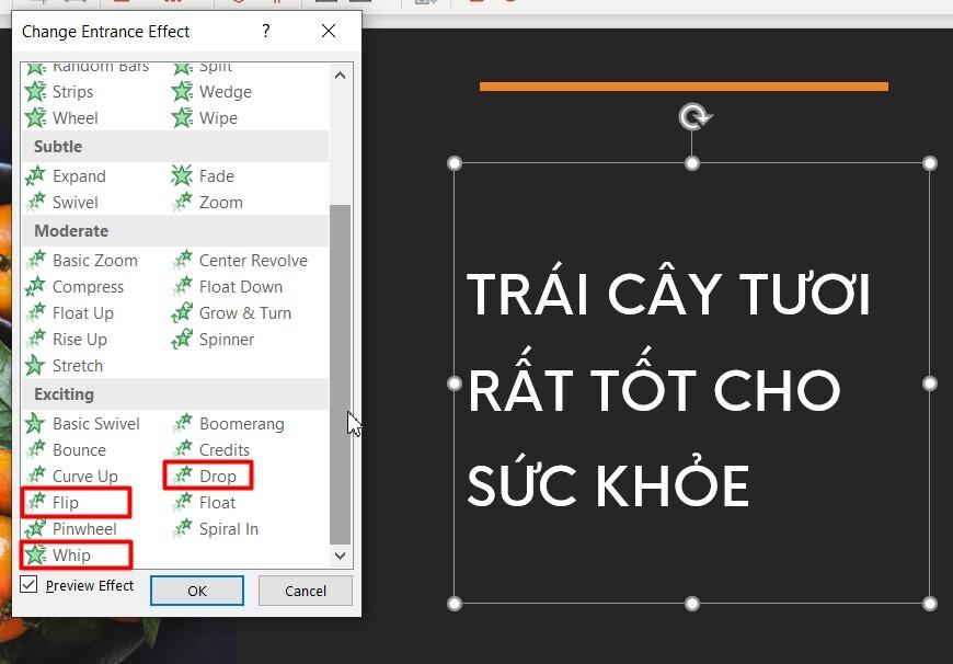 Cách tạo hiệu ứng Powerpoint chuyên nghiệp cho văn bản