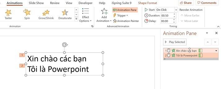 Cách tạo hiệu ứng Powerpoint chuyên nghiệp cho văn bản