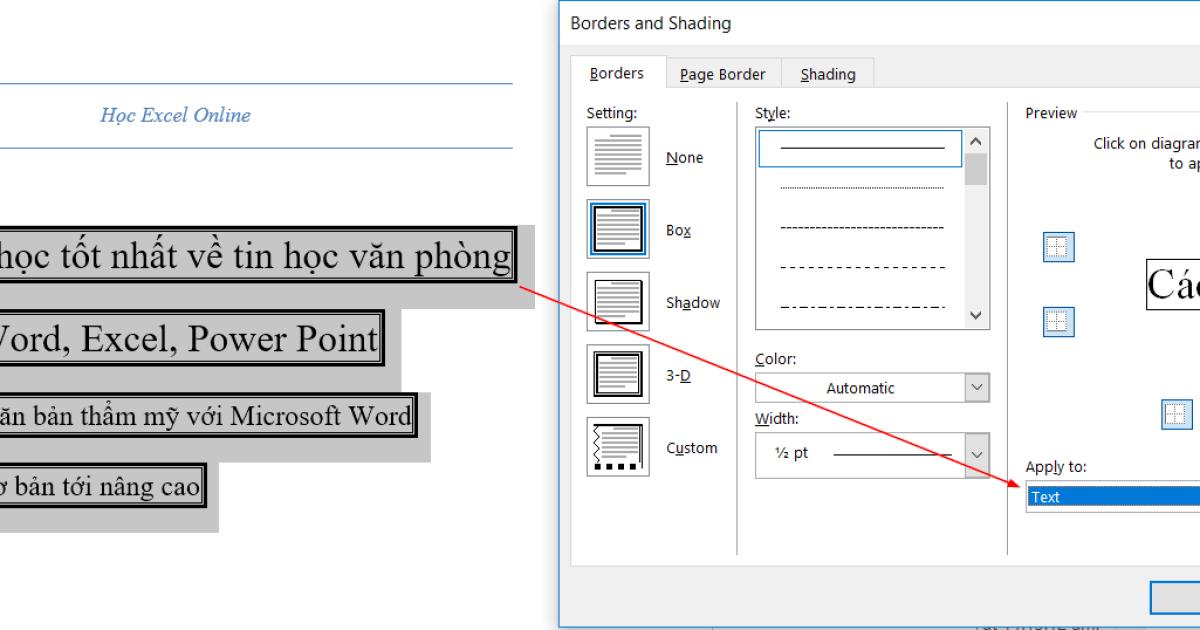 Cách tạo khung trong Word 2010, 2013, 2016, 2019, 365 chuẩn nhất