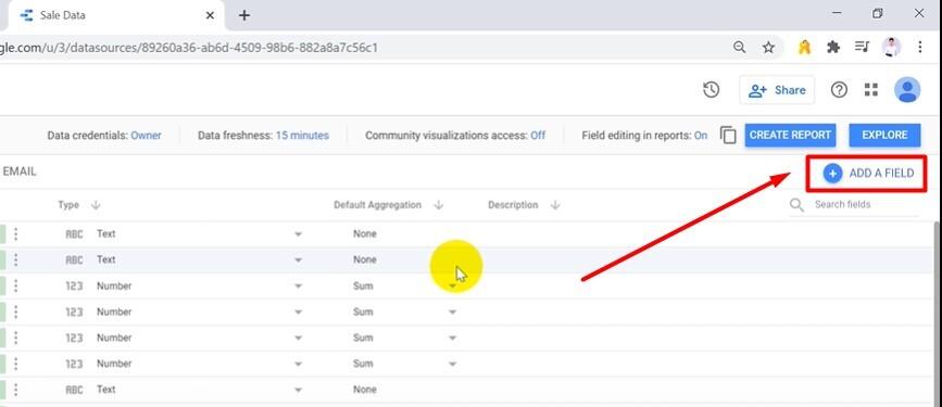 Cách tạo thêm trường dữ liệu tính toán trong Google Data Studio