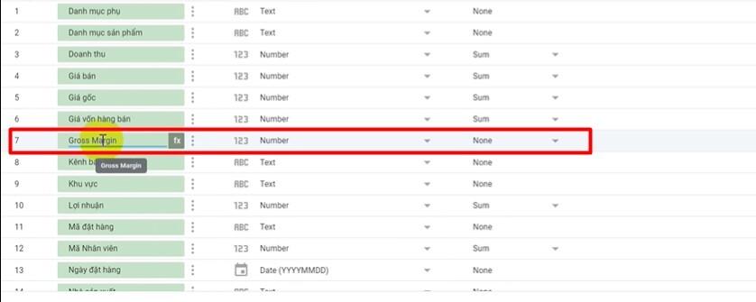 Cách tạo thêm trường dữ liệu tính toán trong Google Data Studio