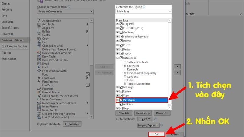 Hướng dẫn cách thêm thẻ Developer trong Word đơn giản nhất