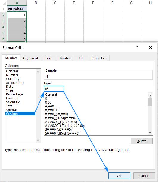 Cách viết chỉ số trên, chỉ số dưới trong Excel