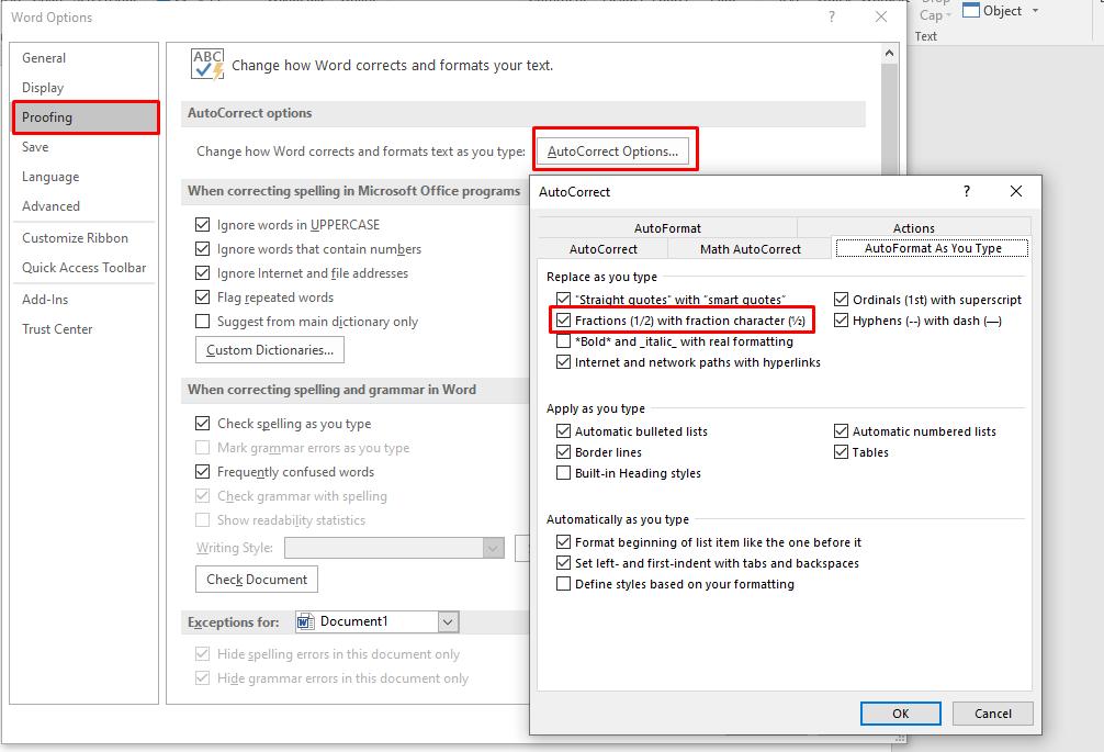 Viết phân số trong Word bằng biểu tượng sẵn có 2