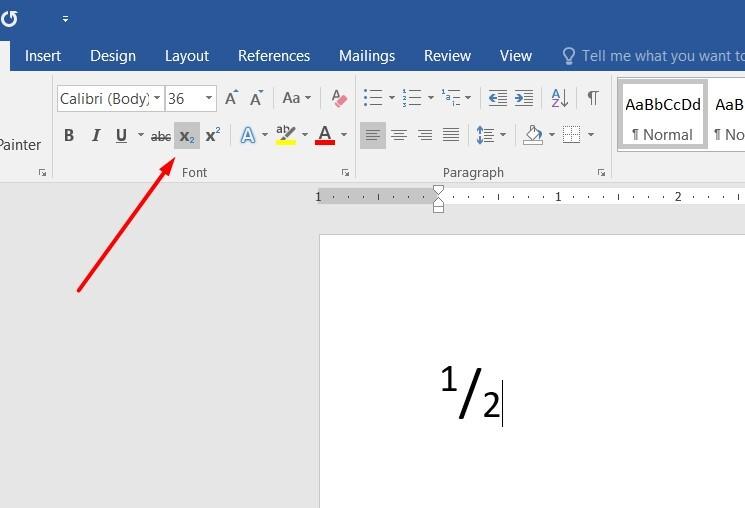 Cách viết phân số trong Word bằng chỉ số trên và chỉ số dưới
