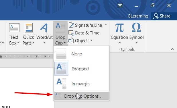 Cách tạo Drop Cap trong Word để viết to chữ cái đầu