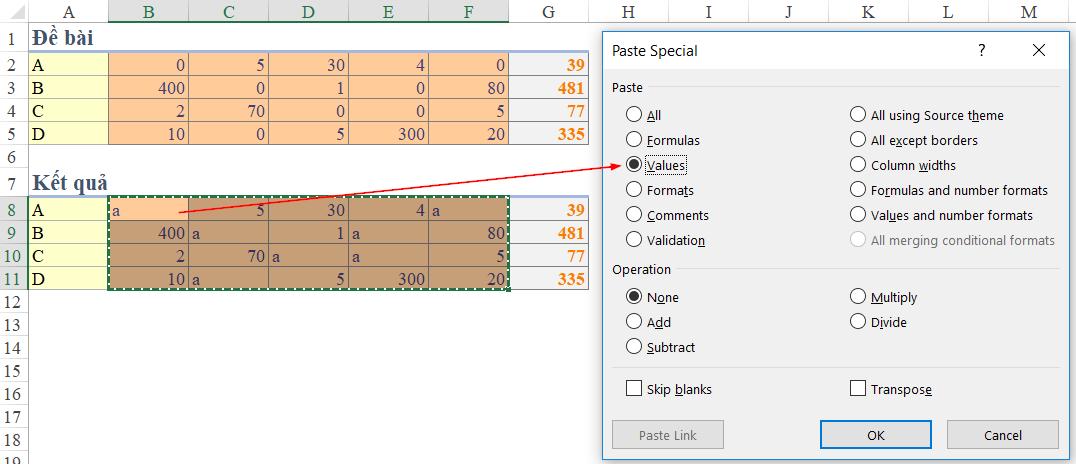 Hướng dẫn cách xóa ô có số 0 và dồn dữ liệu sang trái trong Excel