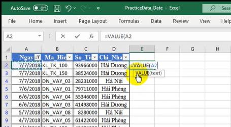 Cách xử lý dữ liệu dạng DATE trong Excel cho báo cáo quản trị