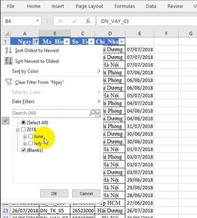 Cách xử lý dữ liệu dạng DATE trong Excel cho báo cáo quản trị