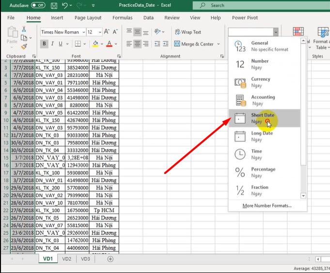 Cách xử lý dữ liệu dạng DATE trong Excel cho báo cáo quản trị