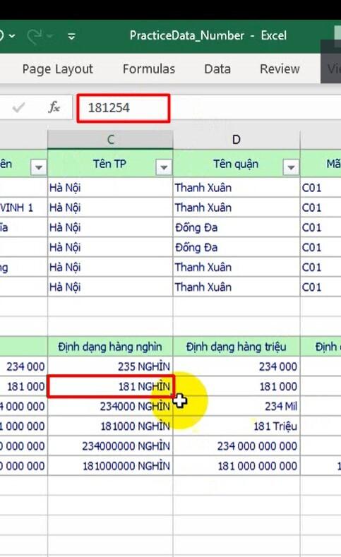 Cách xử lý dữ liệu dạng number trong Excel cho báo cáo quản trị