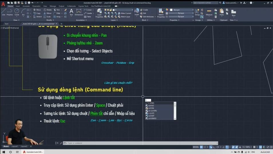 Hướng dẫn cách dùng dòng lệnh Command Line trong AutoCAD
