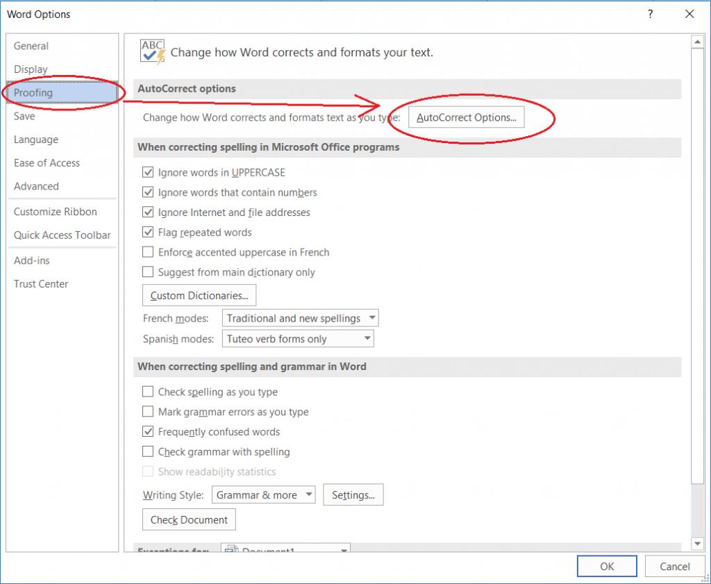 Cách cài đặt tự động viết hoa trong Word cho đầu câu và đầu dòng
