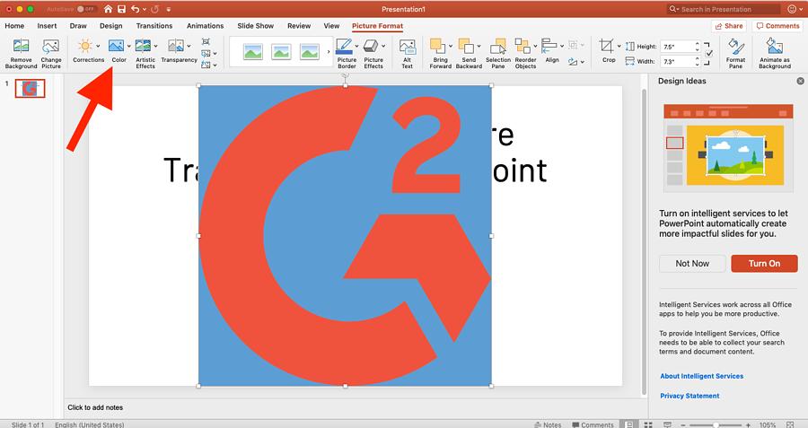 Tạo hình ảnh trong suốt tự động trong Powerpoint 1