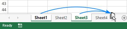 Di chuyển các sheet trong file Excel
