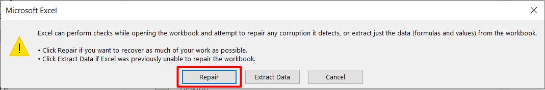 Cách xử lý Excel bị lỗi mất dữ liệu chắc chắn thành công
