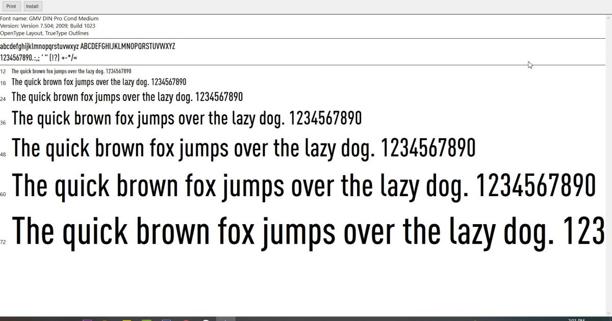 Font chữ  Việt hóa GMV