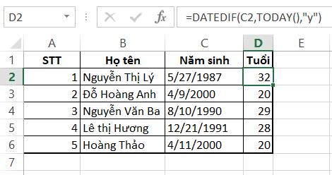 Hướng dẫn cách viết hàm tính số ngày trong Excel ít người biết