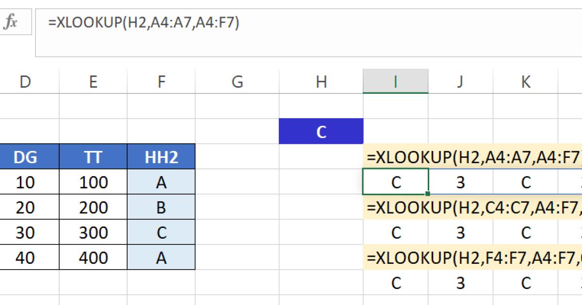Khám phá hàm XLOOKUP - công cụ tìm kiếm mạnh mẽ của Excel