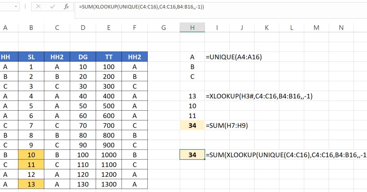 Khám phá hàm XLOOKUP - công cụ tìm kiếm mạnh mẽ của Excel