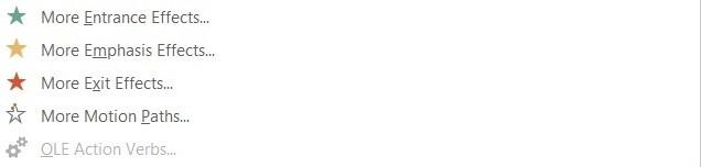 Powerpoint đa dạng các thể loại hiệu ứng cho bạn lựa chọn