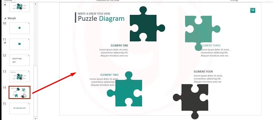 Hiệu ứng Morph trong Powerpoint: cách cài đặt và hướng dẫn sử dụng chi tiết