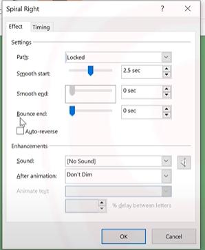 Hiệu ứng Powerpoint dạng di chuyển: Custom Path và các Path khác