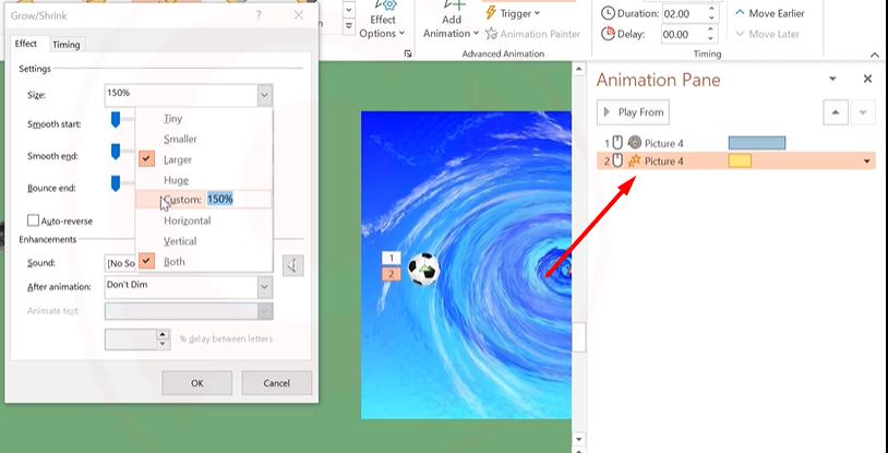 Hiệu ứng Powerpoint dạng di chuyển: Custom Path và các Path khác