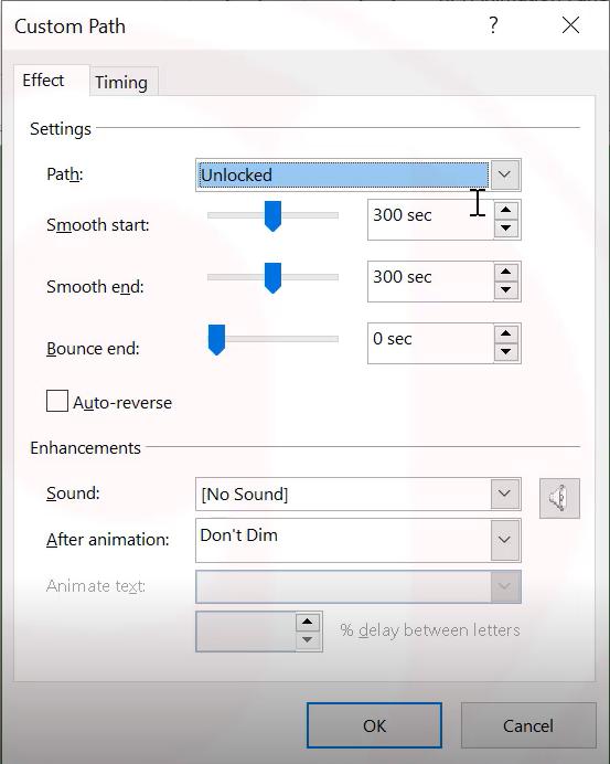 Hiệu ứng Powerpoint dạng di chuyển: Custom Path và các Path khác