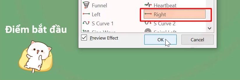 Tìm hiểu về Path và Point trong hiệu ứng Powerpoint dạng di chuyển