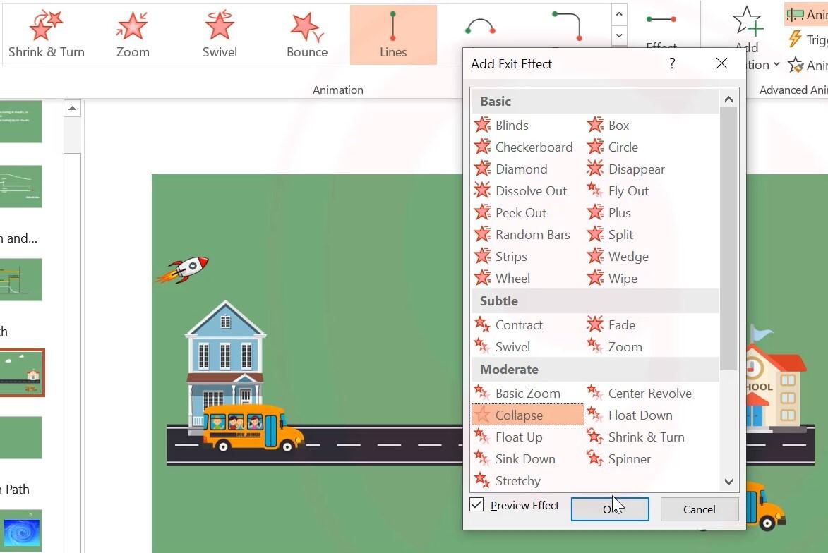 Hiệu ứng Powerpoint dạng di chuyển: Tìm hiểu về Line Path